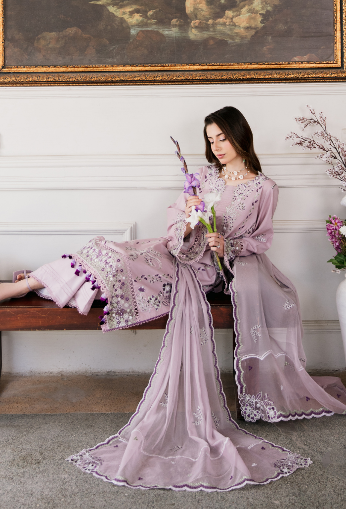 Meraki'2 - D07 Organza Pakistani Summer Dresses - Humdum - 5