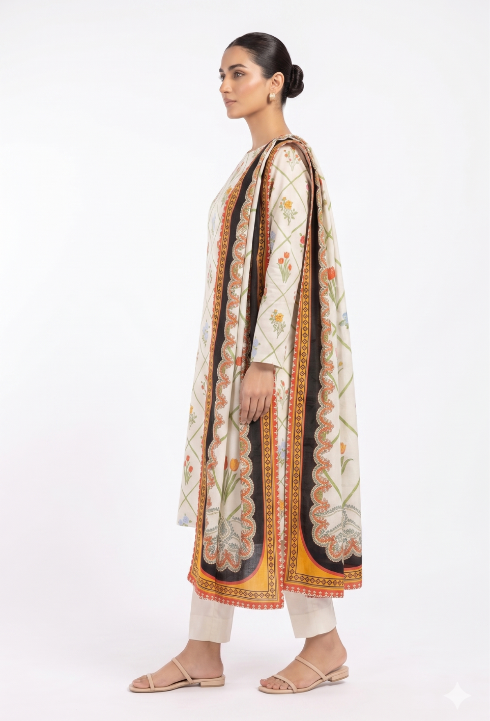 Floral - D01 Lawn Pakistani Summer Dresses - Humdum - 2