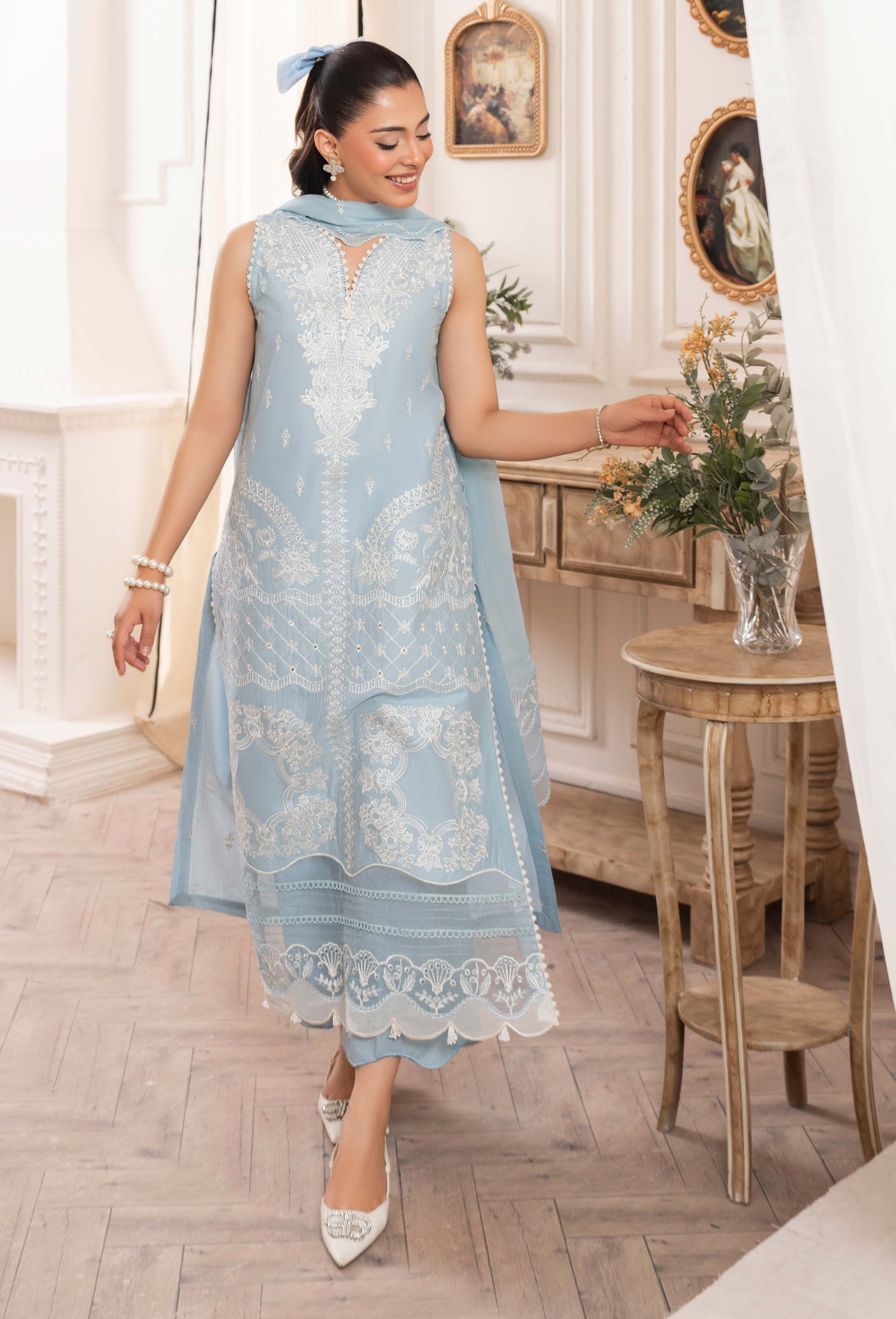 Nyra - D04 Chiffon Pakistani Summer Dresses - Humdum - 3