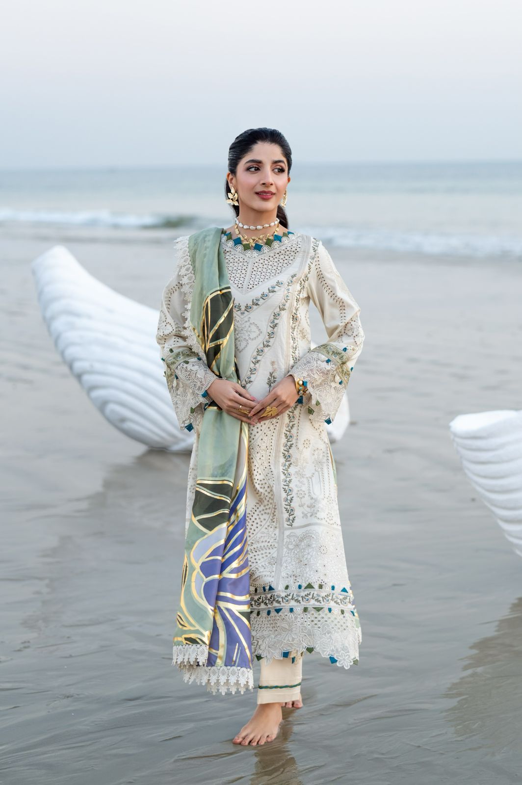 ARSIN (AS-04) Cotton Pakistani Summer Dresses - aabyaan - 1