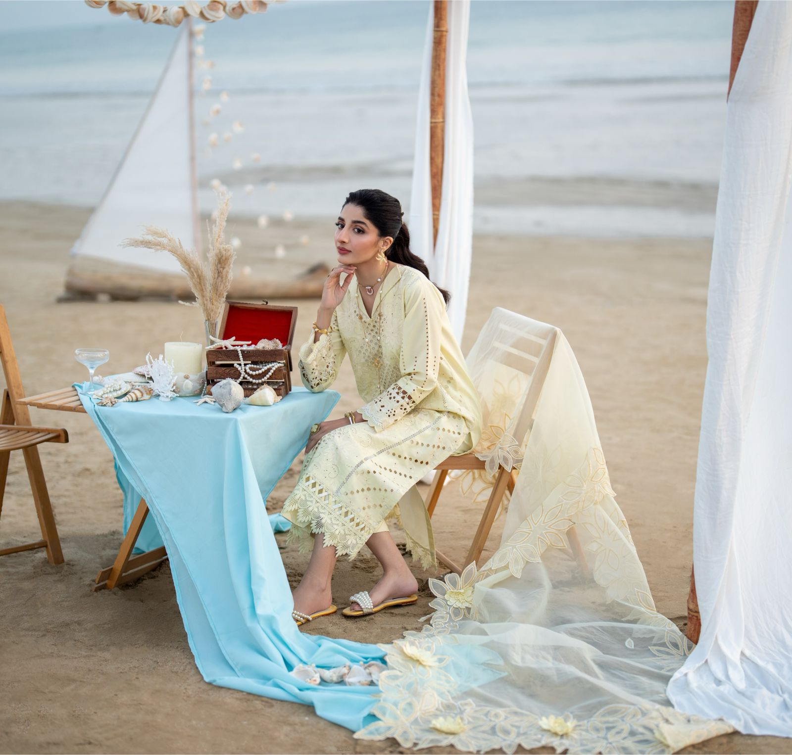 SOFINA (AS-07) Organza Pakistani Summer Dresses - aabyaan - 5