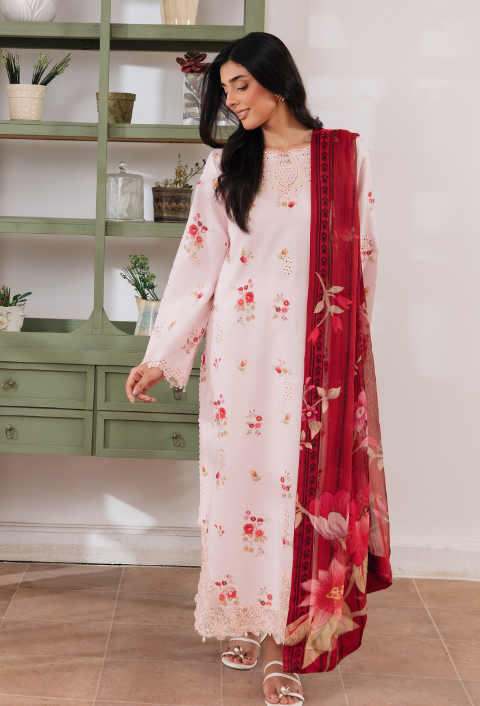 Summer Breeze'3 - D01 Organza Pakistani Summer Dresses - Humdum - 1