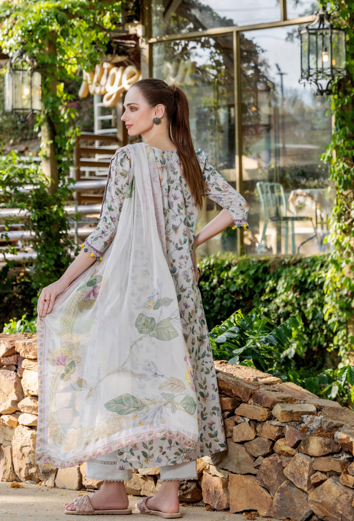 Scenery - Printkari D07 Chiffon Pakistani Summer Dresses - Humdum - 2