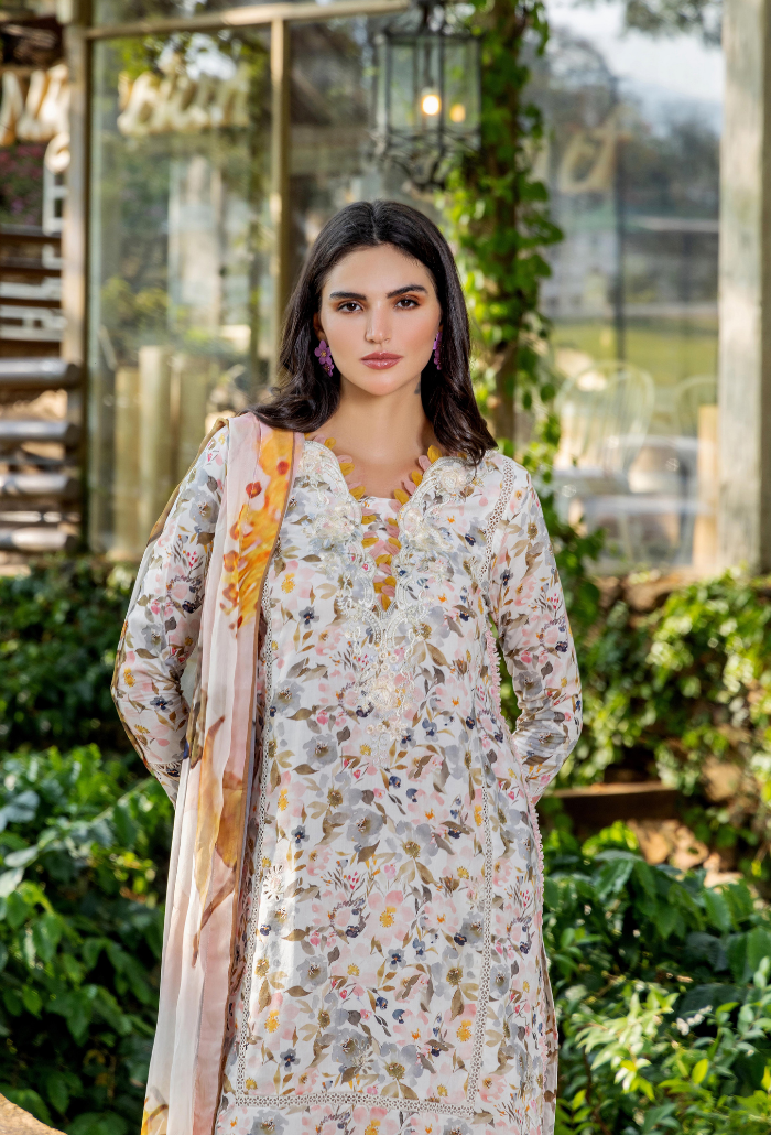 Scenery - Printkari D10 Chiffon Pakistani Summer Dresses - Humdum - 4