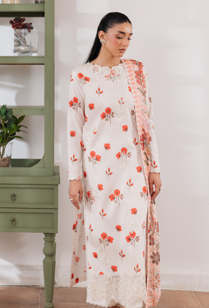 Summer Breeze'3 - D06 Organza Pakistani Summer Dresses - Humdum - 1