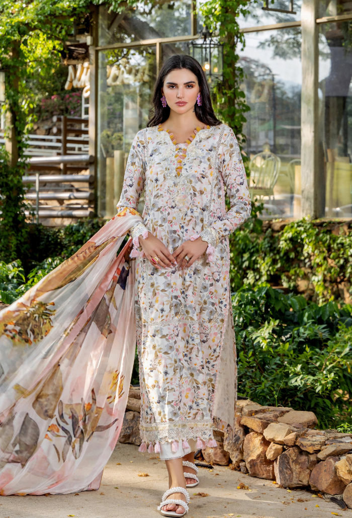 Scenery - Printkari D10 Chiffon Pakistani Summer Dresses - Humdum - 3