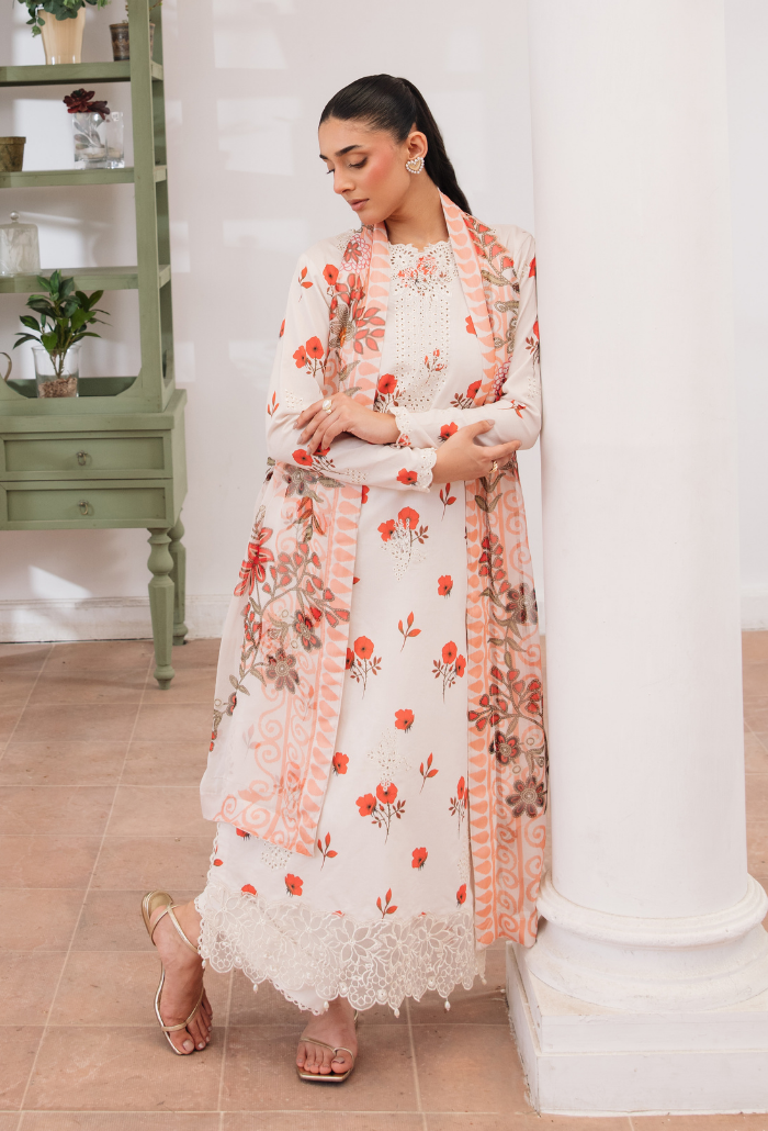 Summer Breeze'3 - D06 Organza Pakistani Summer Dresses - Humdum - 4
