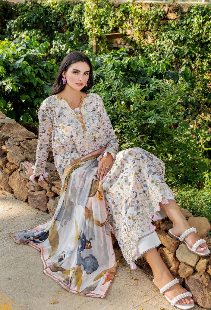 Scenery - Printkari D10 Chiffon Pakistani Summer Dresses - Humdum - 5