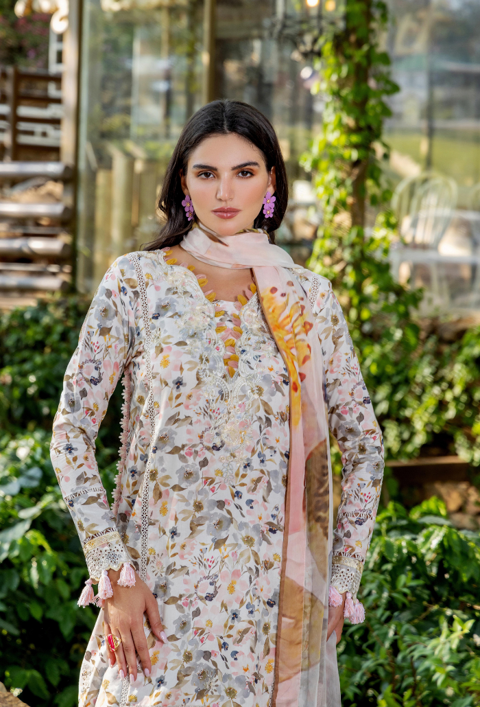 Scenery - Printkari D10 Chiffon Pakistani Summer Dresses - Humdum - 6