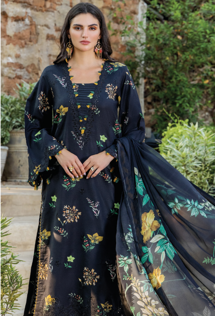 Scenery - Printkari D03 Chiffon Pakistani Summer Dresses - Humdum - 6