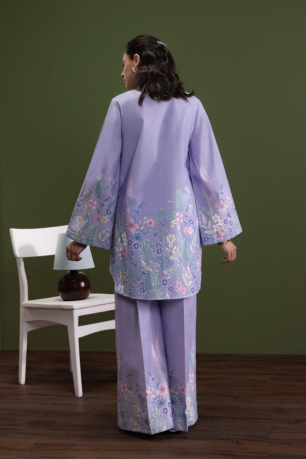 Lilac Candy Cambric Pakistani Summer Dresses - Afrozeh - 4