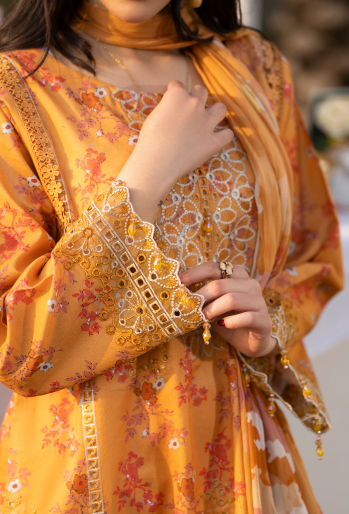 Gardenia'26 - D03 Chiffon Pakistani Summer Dresses - Humdum - 5