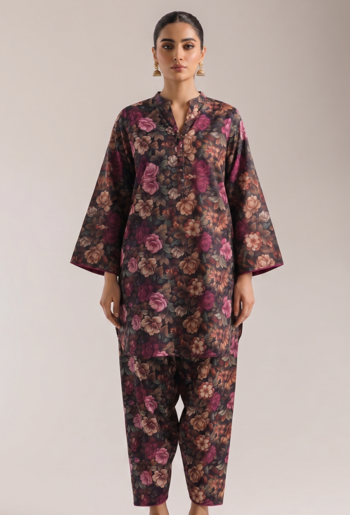 Ethnic By Humdum - D03 Lawn Pakistani Summer Dresses - Humdum - 1