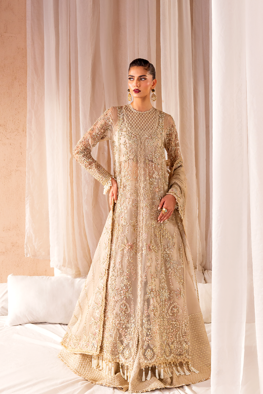 MALENA Raw Silk Pakistani Formal Dresses