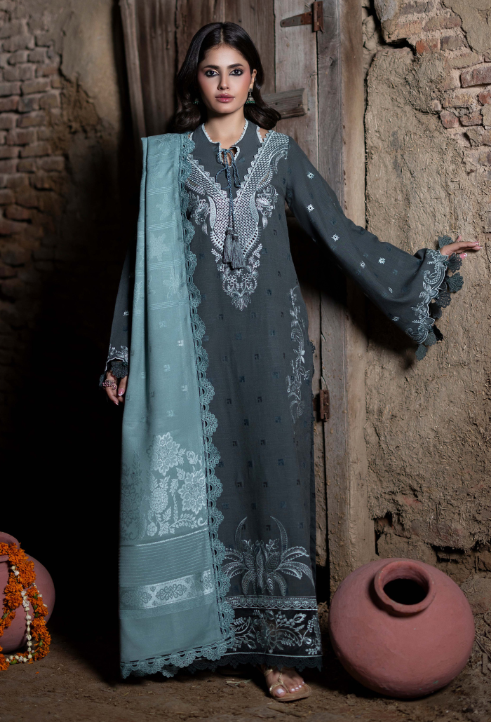 Khumar - D03 Organza Pakistani Winter Dresses - Humdum - 1