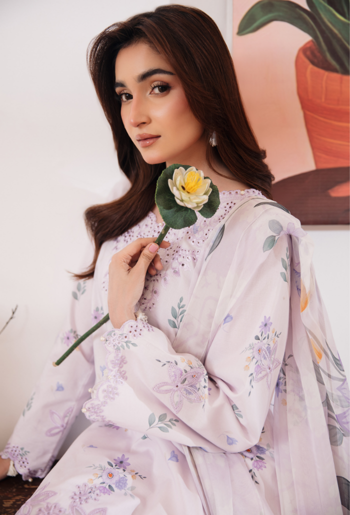 Summer Breeze'3- D04 Organza Pakistani Summer Dresses - Humdum - 4