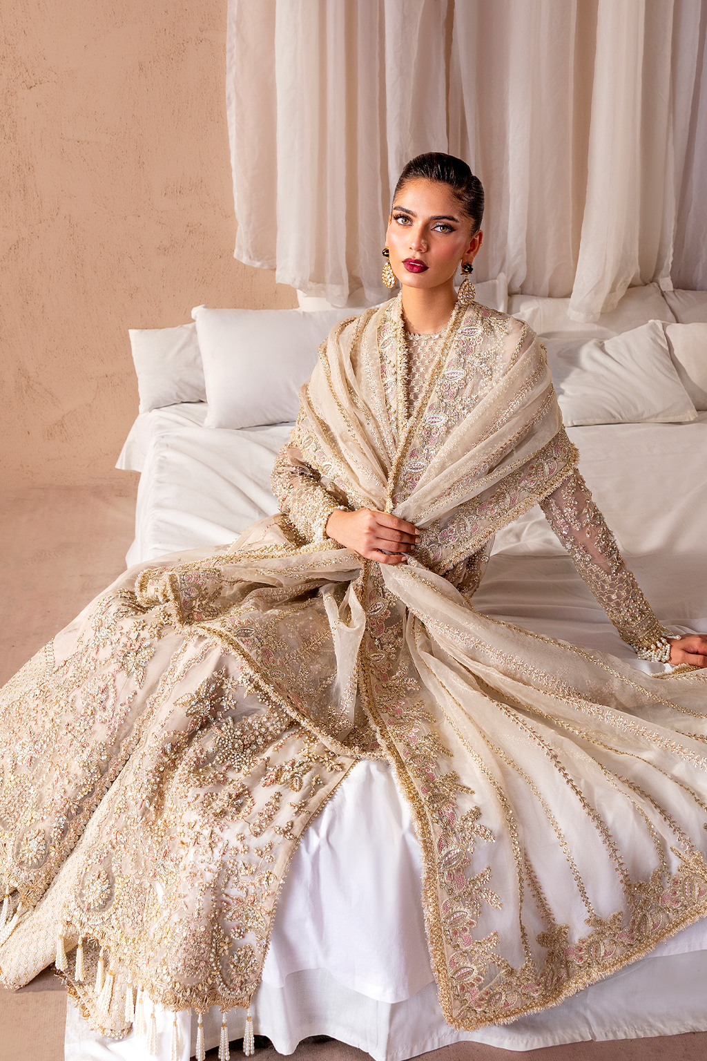 MALENA Raw Silk Pakistani Formal Dresses