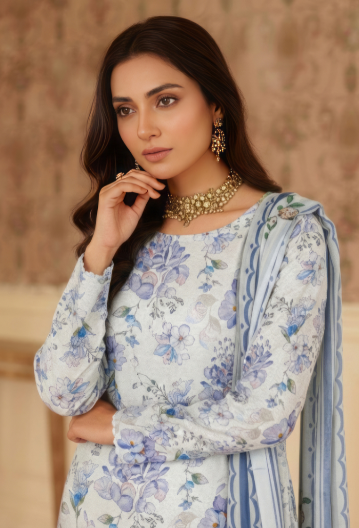 Floral - D07 Chiffon Pakistani Summer Dresses - Humdum - 4
