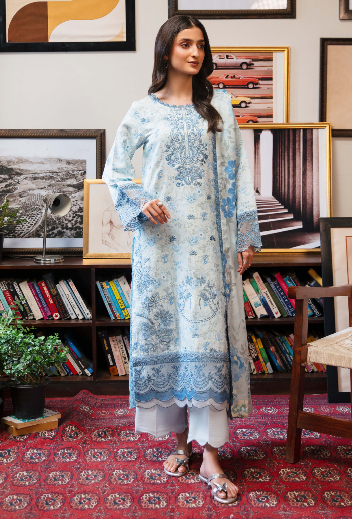 LAIBA - D07 Organza Pakistani Winter Dresses - Humdum - 1