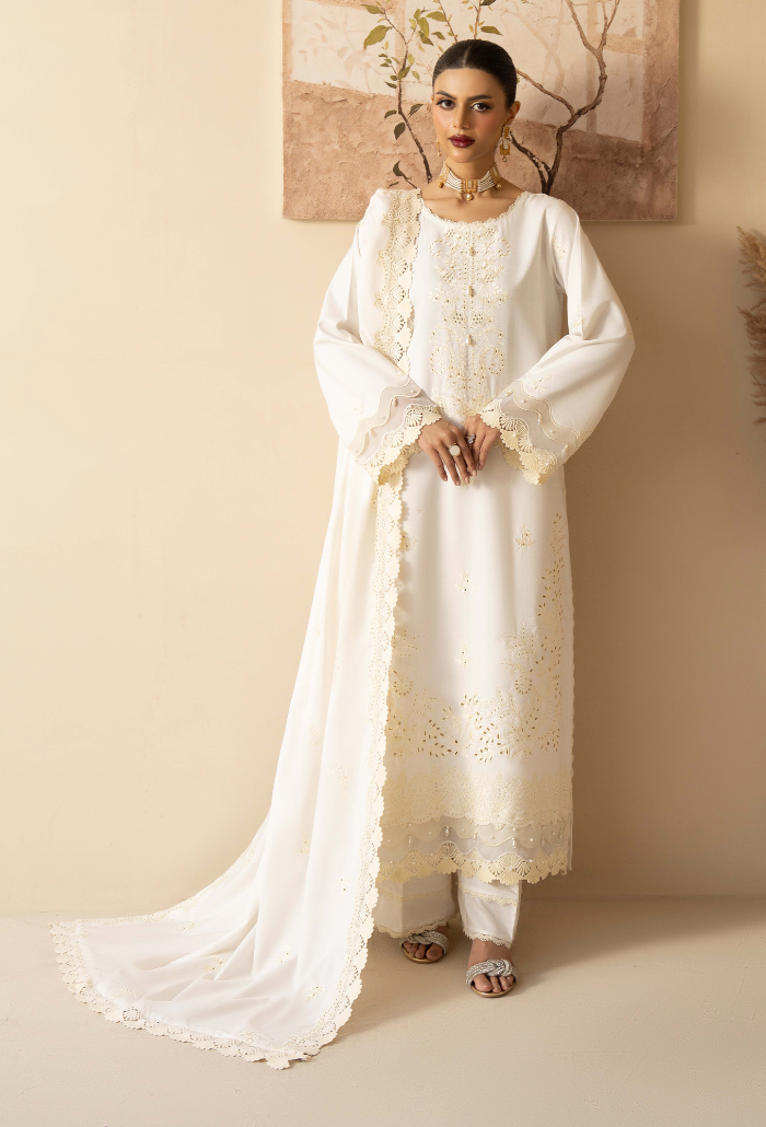Jugnu By Humdum - D02 Premium Fabric Pakistani Winter Dresses - Humdum - 1