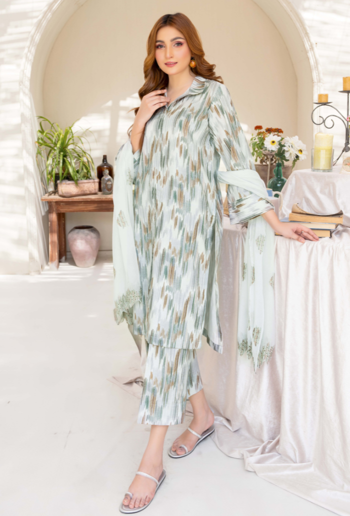 Ziva - D07 Chiffon Pakistani Summer Dresses - Humdum - 1