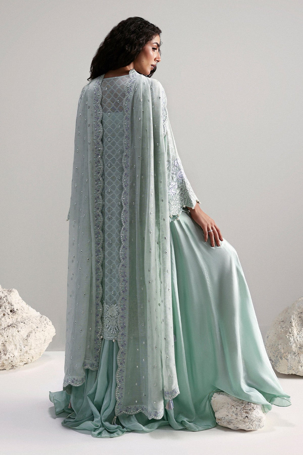 Elysia Jacquard Pakistani Formal Dresses - Afrozeh - 2