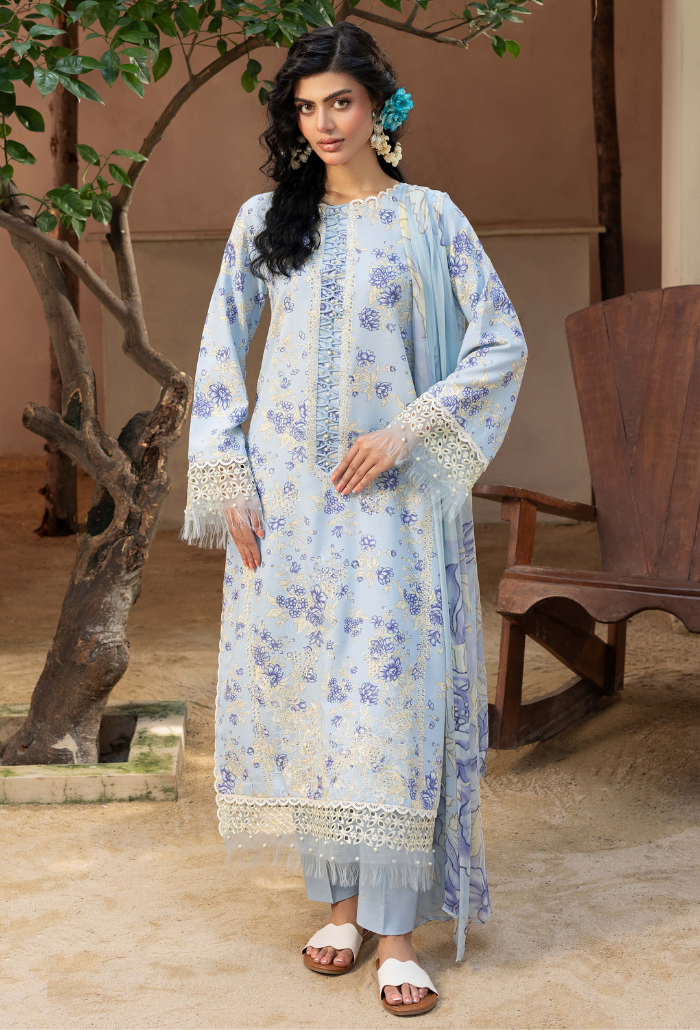 Zaiba - D02 Chiffon Pakistani Winter Dresses - Humdum - 1