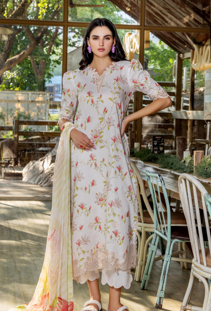 Scenery - Printkari D05 Chiffon Pakistani Summer Dresses - Humdum - 1