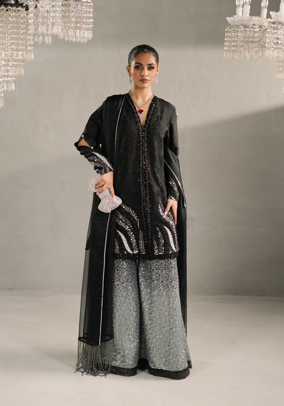 ZQS 022 LEILA Embroidered Pakistani Dress