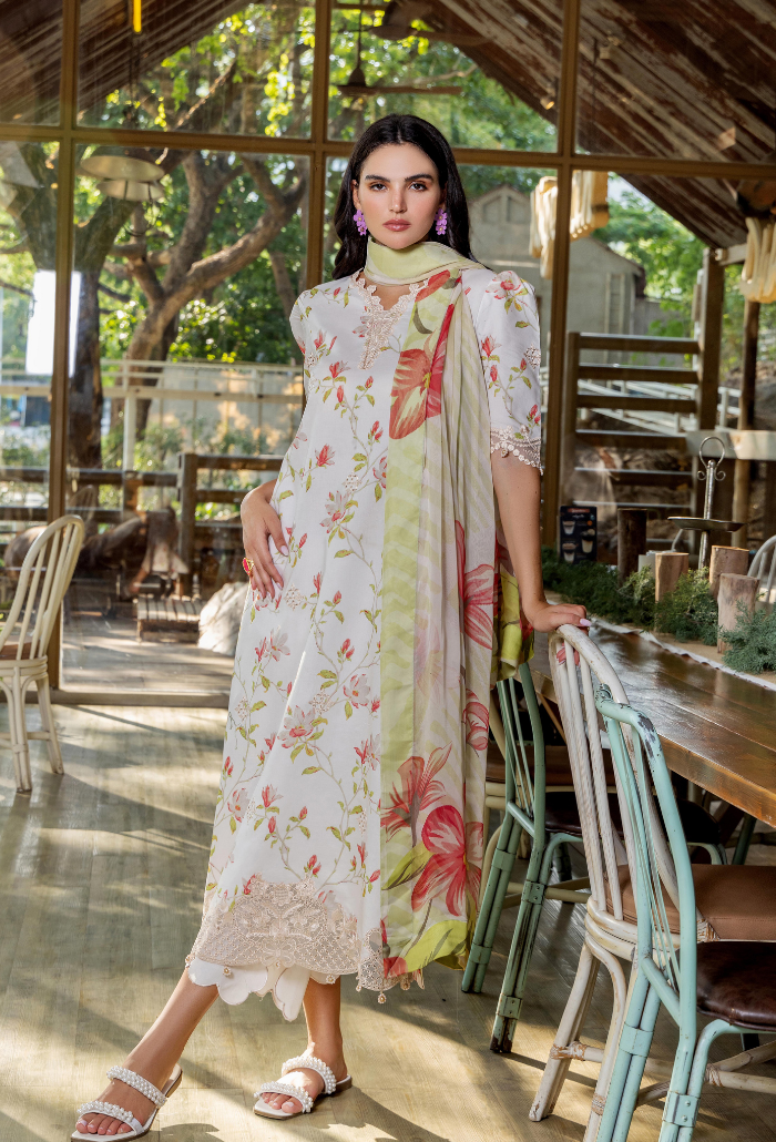 Scenery - Printkari D05 Chiffon Pakistani Summer Dresses - Humdum - 3