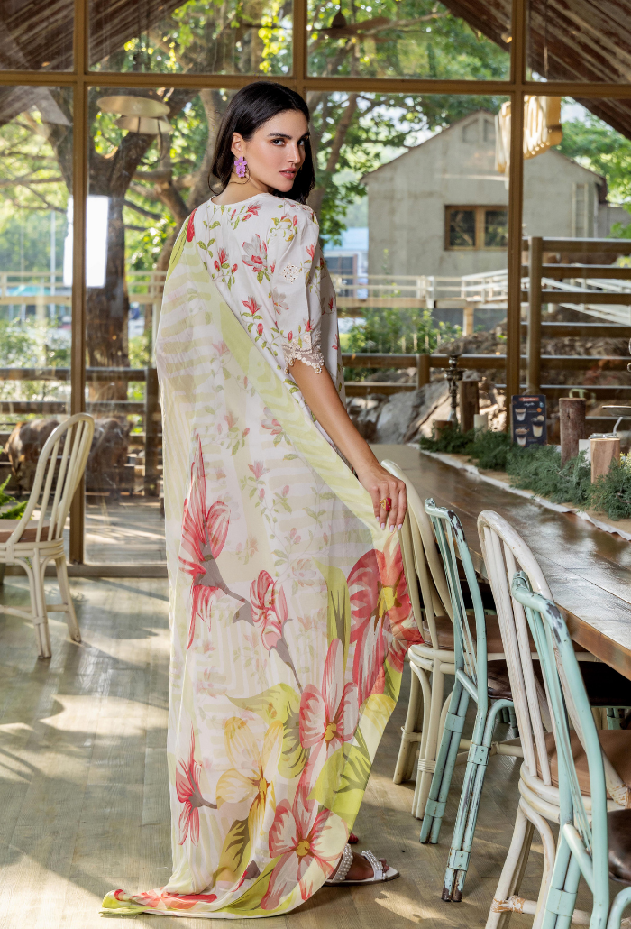 Scenery - Printkari D05 Chiffon Pakistani Summer Dresses - Humdum - 2