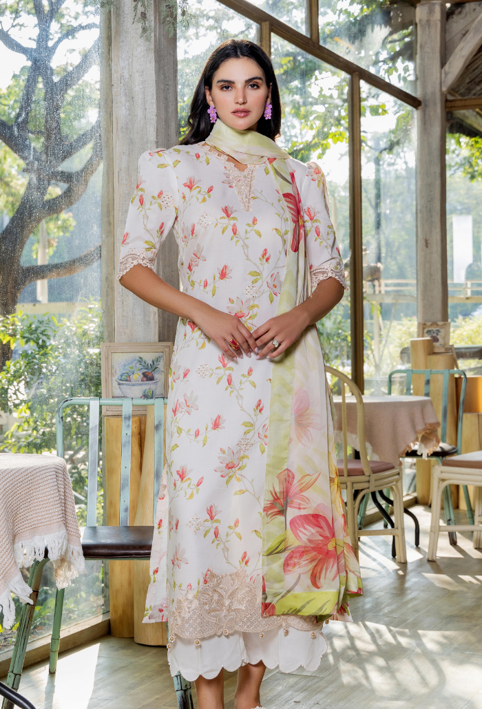 Scenery - Printkari D05 Chiffon Pakistani Summer Dresses - Humdum - 5