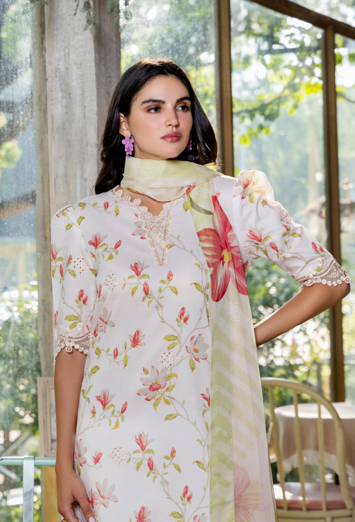 Scenery - Printkari D05 Chiffon Pakistani Summer Dresses - Humdum - 6
