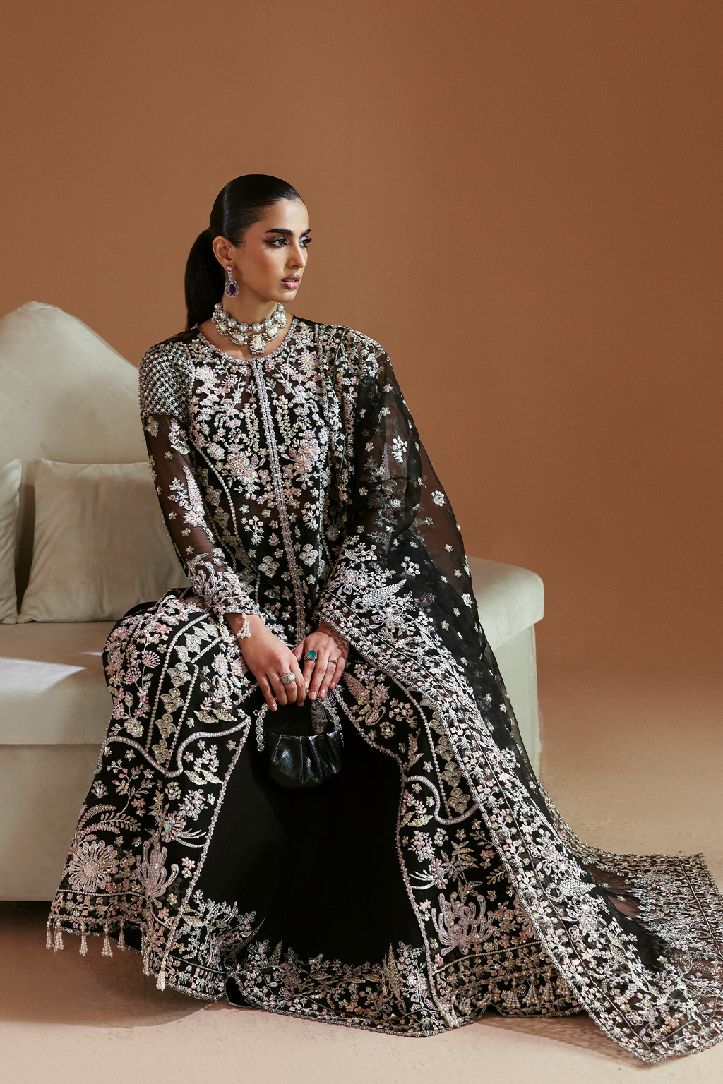 ASTRAL Raw Silk Pakistani Formal Dresses