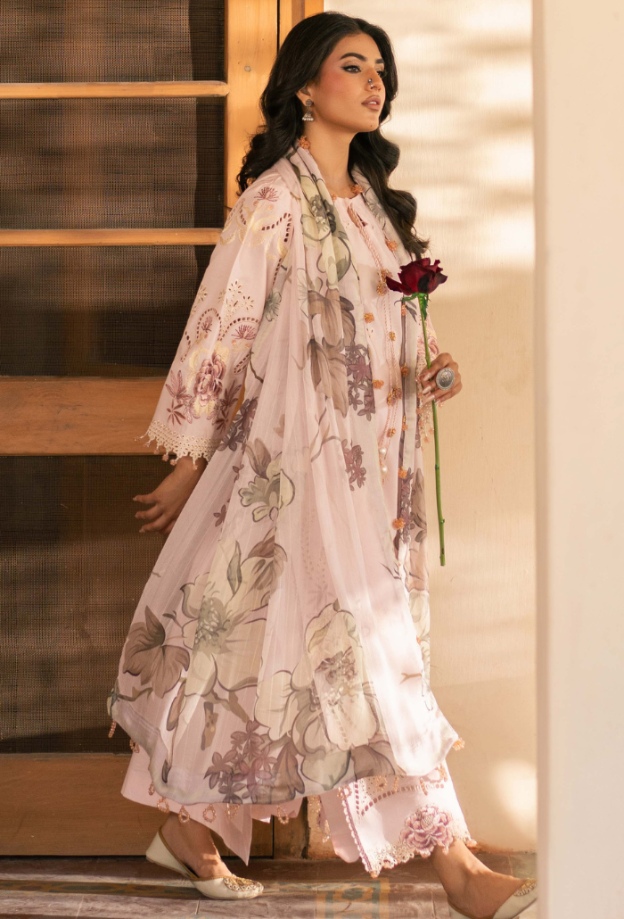 Mehrmaa - D07 Nuraaya Organza Pakistani Summer Dresses - Humdum - 2