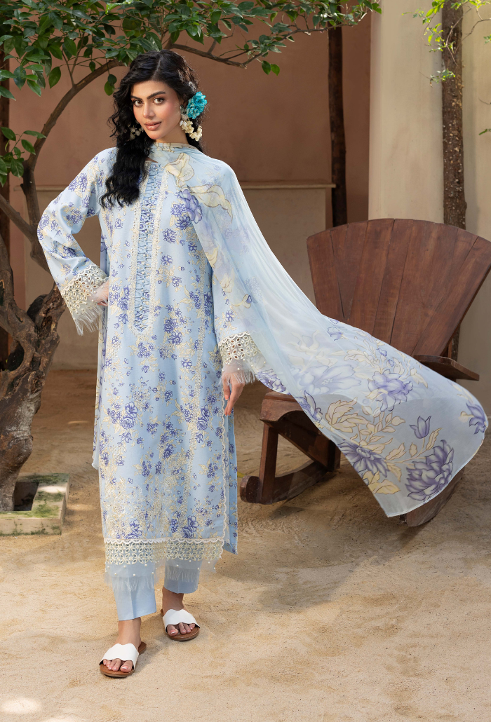 Zaiba - D02 Chiffon Pakistani Winter Dresses - Humdum - 3