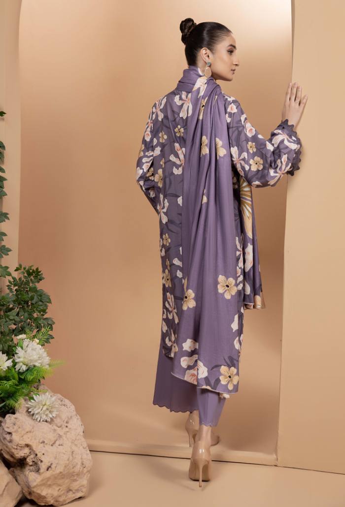 Zara - D05 Khaddar Pakistani Winter Dresses - Humdum - 2