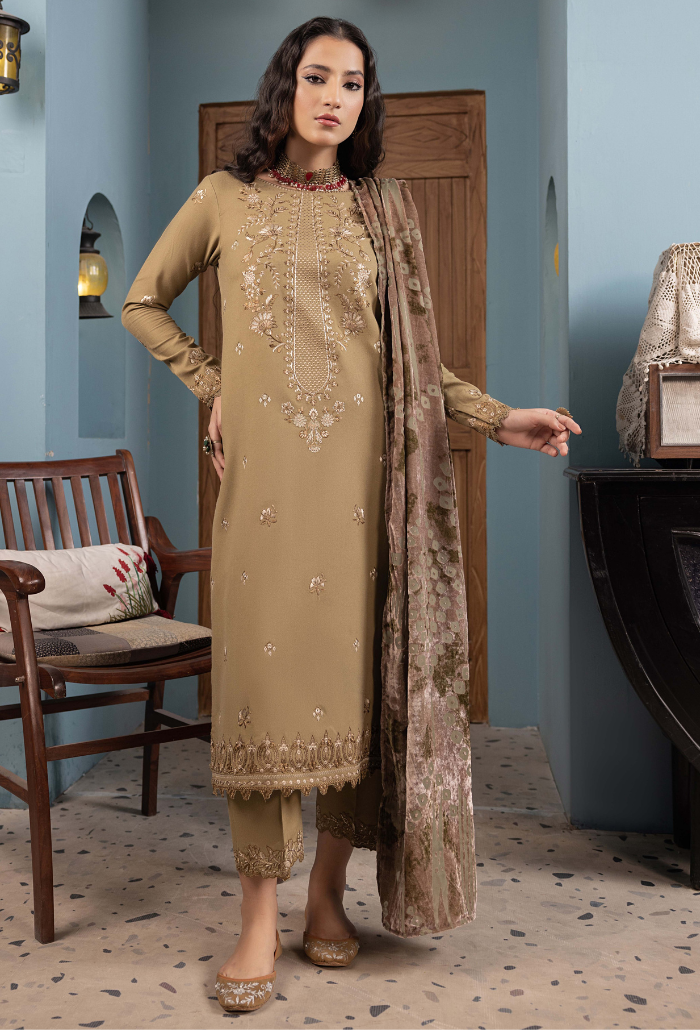 ZOUQ - D02 Premium Fabric Pakistani Winter Dresses - Humdum - 3