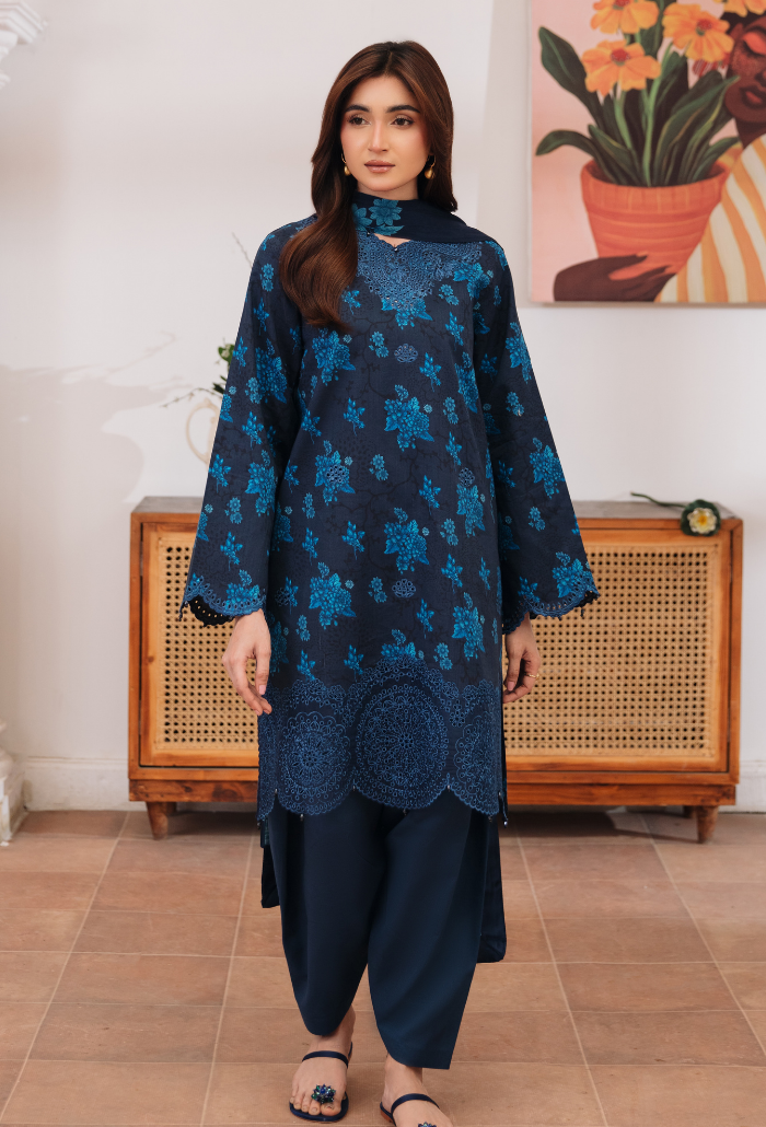 Summer Breeze'3 - D02 Organza Pakistani Summer Dresses - Humdum - 1