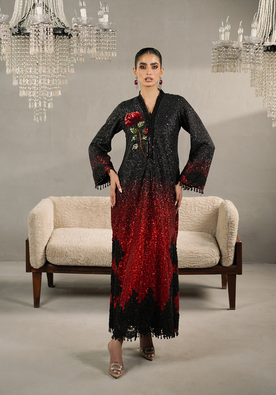 ZQS 019 AMBER Luxury Pakistani Fashion