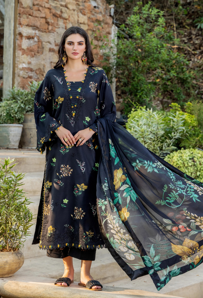Scenery - Printkari D03 Chiffon Pakistani Summer Dresses - Humdum - 1