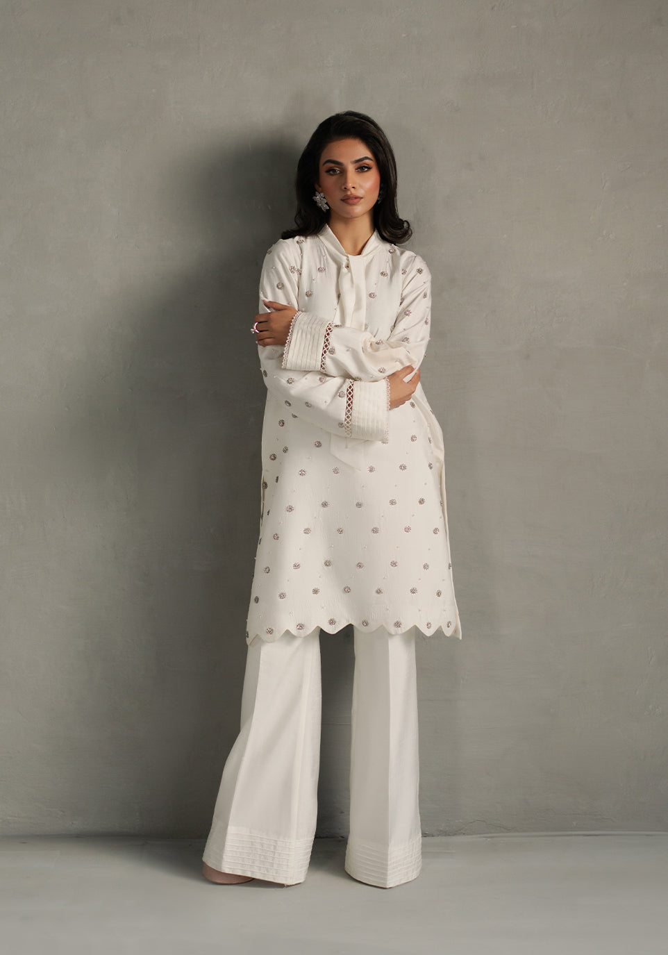 ZQS 008 OPAL Raw Silk Pakistani Formal Dresses