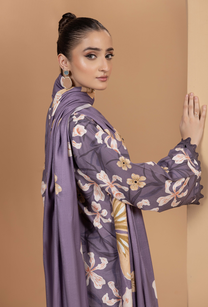 Zara - D05 Khaddar Pakistani Winter Dresses - Humdum - 3