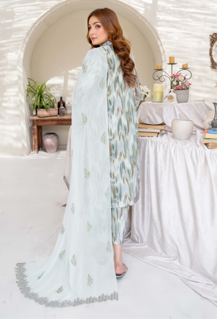 Ziva - D07 Chiffon Pakistani Summer Dresses - Humdum - 3