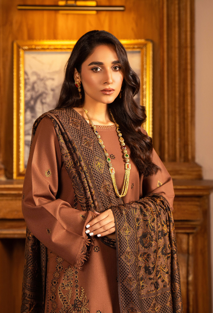 Aaima - D04 Jacquard Pakistani Winter Dresses - Humdum - 4