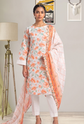 Floral Lawn Cotton Pakistani Summer Dresses - Humdum - 1