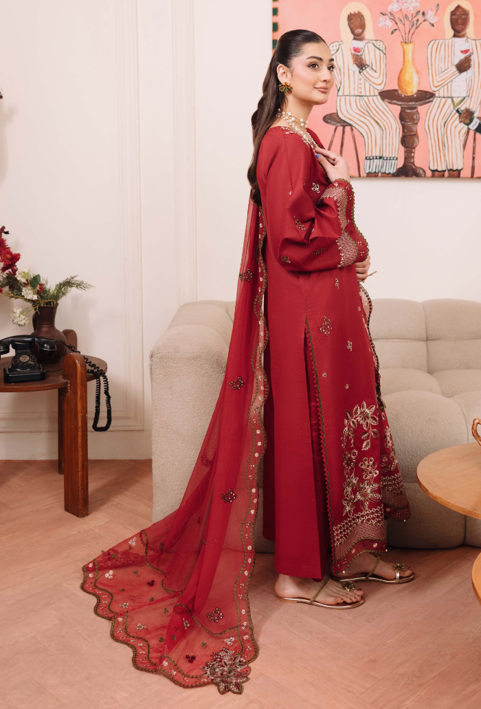 Mirha'2 - D09 Organza Pakistani Summer Dresses - Humdum - 3