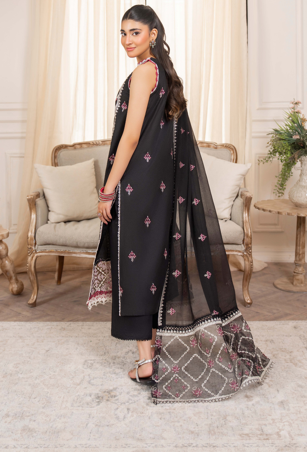 Nyra - D02 Chiffon Pakistani Summer Dresses - Humdum - 2