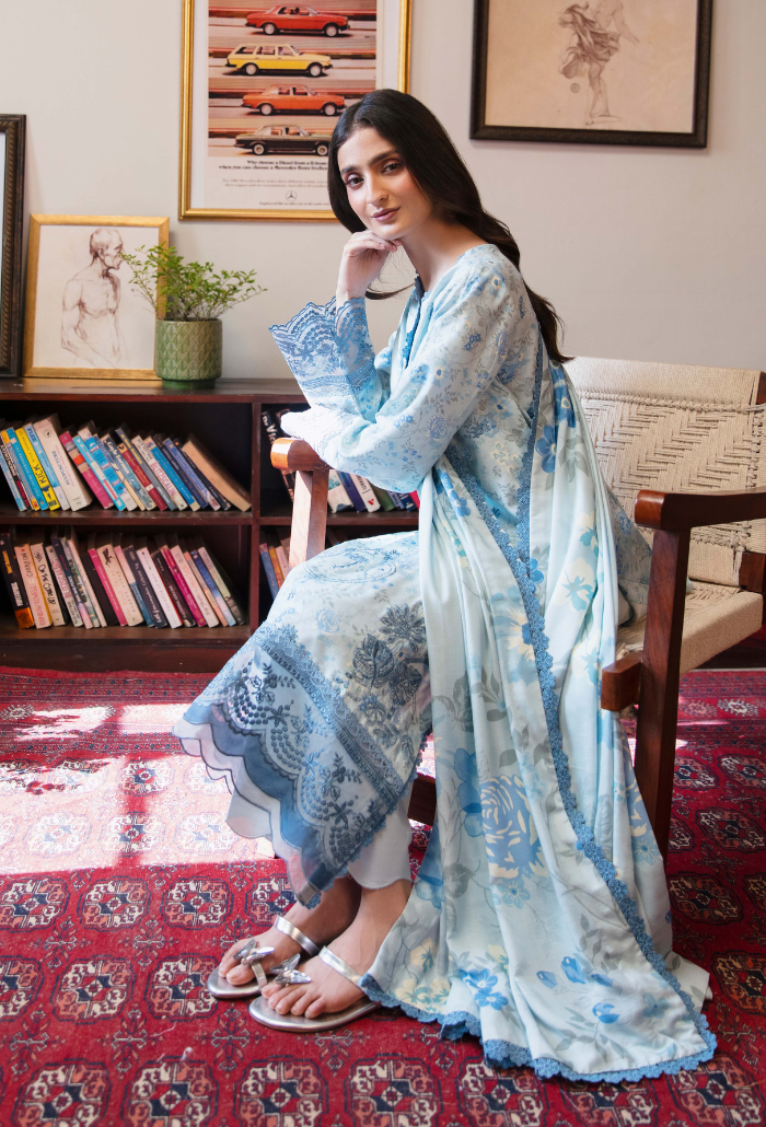 LAIBA - D07 Organza Pakistani Winter Dresses - Humdum - 3