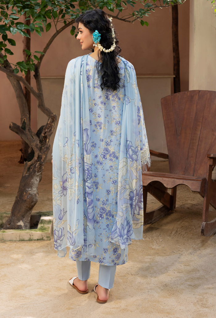 Zaiba - D02 Chiffon Pakistani Winter Dresses - Humdum - 2